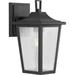 Beachcrest Home™ Tyngsborough 1-Light Clear Seeded Glass Transitional Outdoor Wall Lantern Light Aluminum/Metal in Black | Wayfair