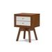 George Oliver Chayah Two-Tone Walnut & White Accent Table & Nightstand Wood in Brown/White | 15 H x 17.8 W x 24 D in | Wayfair