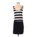 Velvet Torch Casual Dress - Mini: Black Stripes Dresses - Women's Size Small