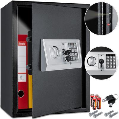 Elektronischer Safe Tresor Geldschrank Wandtresor Wandsafe 50x35x34 Schwarz - Kesser