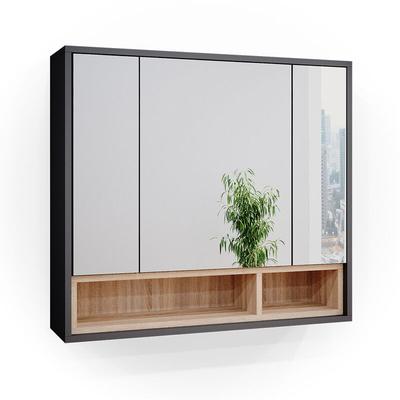 Vicco - Bad Spiegelschrank Beatrice, Anthrazit, 80 x 72 cm