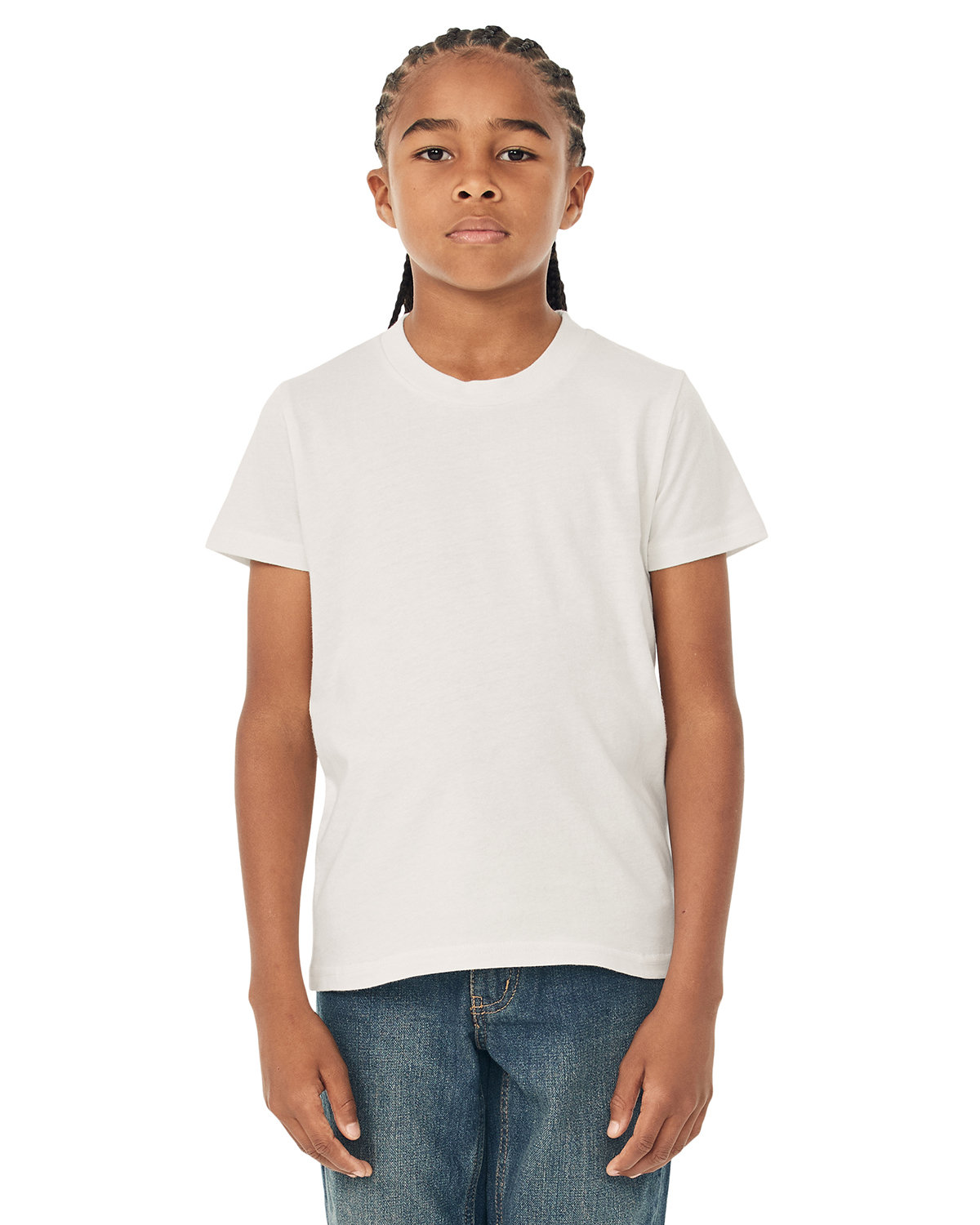 Bella + Canvas 3001Y Youth Jersey Top in Vintage White size XL | Cotton 3001YCVC, 3001YCV, BC3001YCVC, B3001Y, BC3001Y - ShirtSpace