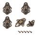 Case Latch, Retro Decorative Hasp Jewelry Cases Catch w Screws 4 pcs - Bronze - 33x23mm,4 pcs