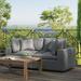 Commix Outdoor Patio Overstuffed Outdoor Patio Loveseat