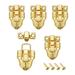 Box Latch, 62mm x 40mm Golden Decorative Hasp Jewelry cases Catch w Screws 5 pcs - 62x40mm,5 pcs(w lock hole)