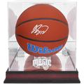 "Jalen Suggs Orlando Magic Autographed Wilson Team Logo Basketball with Mahogany Display Case"