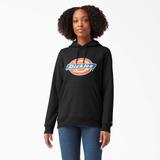 Dickies Women's Water Repellent Logo Hoodie - Black Size M (FW203)