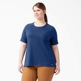 Dickies Women's Plus Cooling Short Sleeve Pocket T-Shirt - Dynamic Navy Size 3X (SSFW40)