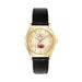 Women's Bulova Gold/Black Jacksonville State Gamecocks Stainless Steel Watch with Leather Band