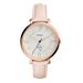 Women's Fossil Pink Point Loma Sea Lions Jacqueline Date Blush Leather Watch