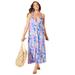 Plus Size Women's Braided Strap Gauze Maxi Dress by Swimsuits For All in Summer Tie Dye (Size 10/12)