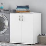 Bush Business Furniture Universal Laundry Room Storage Cabinet w/ Doors & Shelves Manufactured Wood in White | Wayfair LNS128WH-Z