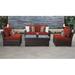 River Brook 5 Piece Outdoor Wicker Patio Furniture Set 05d Synthetic Wicker/All - Weather Wicker/Wicker/Rattan | Wayfair RIVER-05D-TERRACOTTA