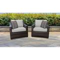 River Brook 2 Piece Outdoor Wicker Patio Furniture Set 02b Wicker/Rattan in Brown/Gray kathy ireland Homes & Gardens by TK Classics | Wayfair