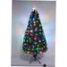 72" Red Green Artificial Tree Star Tree Topper Multicolor LED - 6 Foot