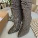 Jessica Simpson Shoes | Jessica Simpson Lailee Womens Microsuede Slouchy Mid-Calf Boots | Color: Gray | Size: 6.5