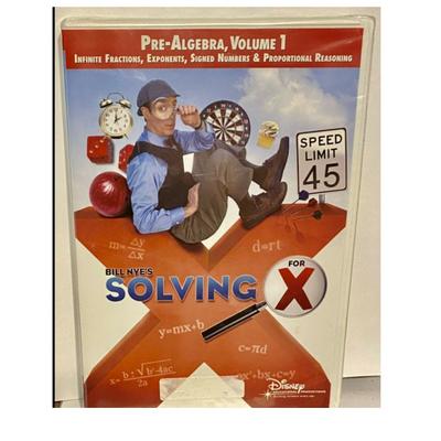 Disney Media | Bill Nye's Solving For X Pre-Algebra Vol. 1 Dvd Nye Math Disney Classroom Ed. | Color: Brown | Size: Dvd