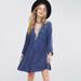 Free People Dresses | Free People 'Go Lightly' Mini Dress In Blue (Xs) | Color: Blue | Size: Xs