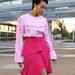 Zara Tops | Like New Zara Women's Pink Ruffle Long Sleeves Blouse Size S | Color: Pink | Size: S