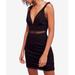 Free People Dresses | Free People Black Crochet Inset Sleeveless V Neck Mini Dress | Color: Black | Size: 8