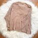 Free People Sweaters | Free People Thin Knit Sweater, Sz S. It’s A Brown Beige Color. Could Fit M/L | Color: Cream/Pink | Size: S