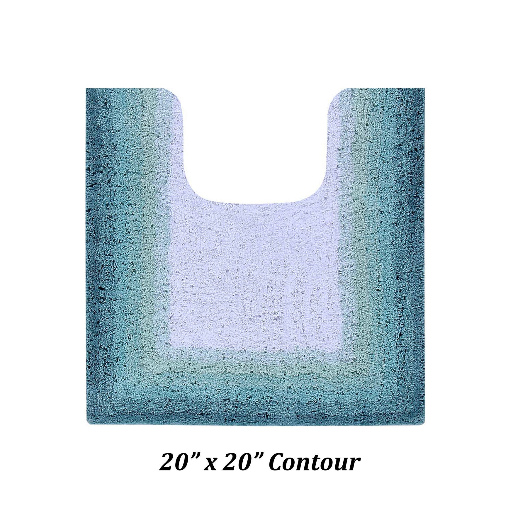 Torrent Bath Mat Rug, 20" X 20" by Better Trends in Turquoise