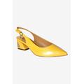 Wide Width Women's Shayanne Slingback Pump by J. Renee in Lemon (Size 7 W)