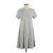 Forever 21 Casual Dress - A-Line: Gray Print Dresses - Women's Size Small