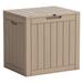 Devoko 32 Gallons Resin Lockable Deck Box Water Resistant Patio Storage Box In Light Coffee Resin in Brown | 21 H x 17 W x 22 D in | Wayfair