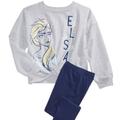 Disney Matching Sets | Disney Frozen Ii Little Girls 2-Pc. Elsa Top & Leggings Set Size 2t Nwt | Color: Blue/Gray | Size: 2tg