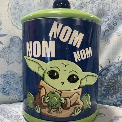 Disney Dining | Baby Yoda Star War Cookie Jar | Color: Blue/Green | Size: Os