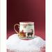 Anthropologie Dining | Anthropologie Nathalie Lete 2021 Santa Sleigh & Reindeer Christmas Holiday Mug | Color: Cream/Red | Size: Os