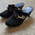 Coach Shoes | Black Suede Coach Clogs | Color: Black | Size: 6