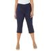Plus Size Women's Everyday Cotton Twill Capri by Catherines in Mariner Navy (Size 6X)