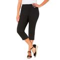 Plus Size Women's Everyday Cotton Twill Capri by Catherines in Black (Size 1XWP)