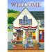 Toland Home Garden Americana General Store Polyester 18 x 12.5 Garden Flag in Blue/Brown/Gray | 18 H x 12.5 W in | Wayfair 1112115