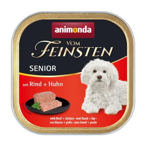 48x 150g Senior: Rind & Huhn animonda Vom Feinsten Hundefutter nass