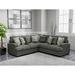 Brown/Gray Sectional - Mistana™ Eastep 99.2" Wide Symmetrical Modular Corner Sectional Polyester/Microfiber/Microsuede | Wayfair