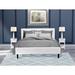 Red Barrel Studio® Radost Engineered Wood Upholstered Platform 3 Piece Bedroom Set Upholstered in White | King | Wayfair
