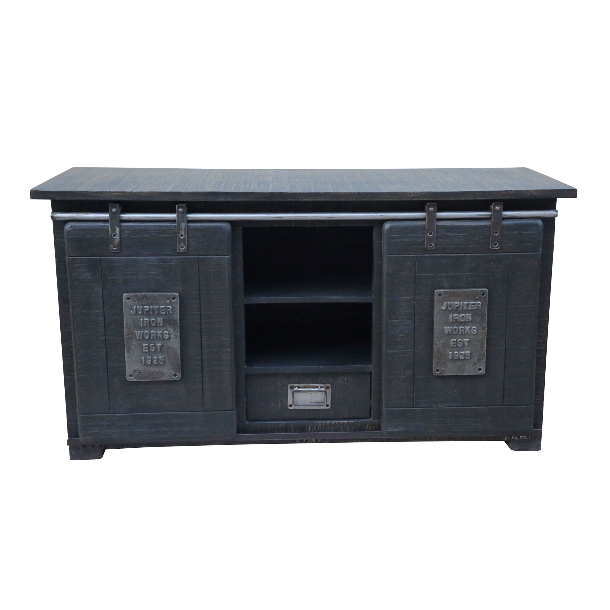 3S Frankenmöbel »Cosma« Massivholz TV Board V grau WZ-0480 / 128x70x45 cm