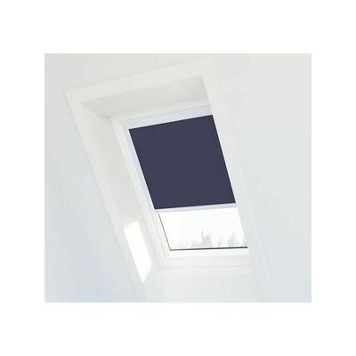 Blaues Verdunkelungsrollo für Velux ® Dachfenster - SK08 - Weißer Rahmen - Blau