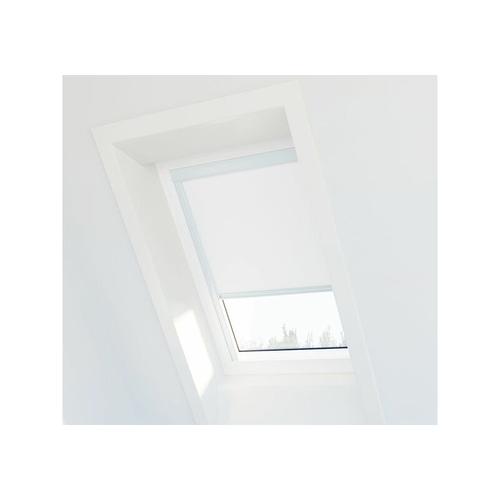 Weißes Verdunkelungsrollo für Velux ® Dachfenster - S06, 4, 606 - Weißer Rahmen - Weiß