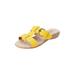 Wide Width Women's The Dawn Slip On Sandal by Comfortview in Yellow (Size 7 W)