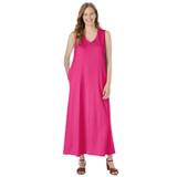 Plus Size Women's Sleeveless Scoopneck Dress by Woman Within in Raspberry Sorbet (Size 22/24)