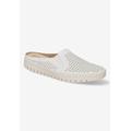 Extra Wide Width Women's Refresh Mule by Bella Vita in White Leather (Size 8 WW)