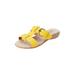 Wide Width Women's The Dawn Slip On Sandal by Comfortview in Yellow (Size 10 W)