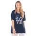 Plus Size Women's Stars & Shine Tee by Catherines in Navy Love Americana (Size 0XWP)