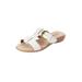 Extra Wide Width Women's The Dawn Slip On Sandal by Comfortview in White (Size 8 1/2 WW)