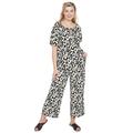 Plus Size Women's Cropped Soft Pants by ellos in Black Ivory Print (Size 20)