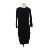 Zara TRF Casual Dress - Sweater Dress: Black Solid Dresses - Women's Size Small